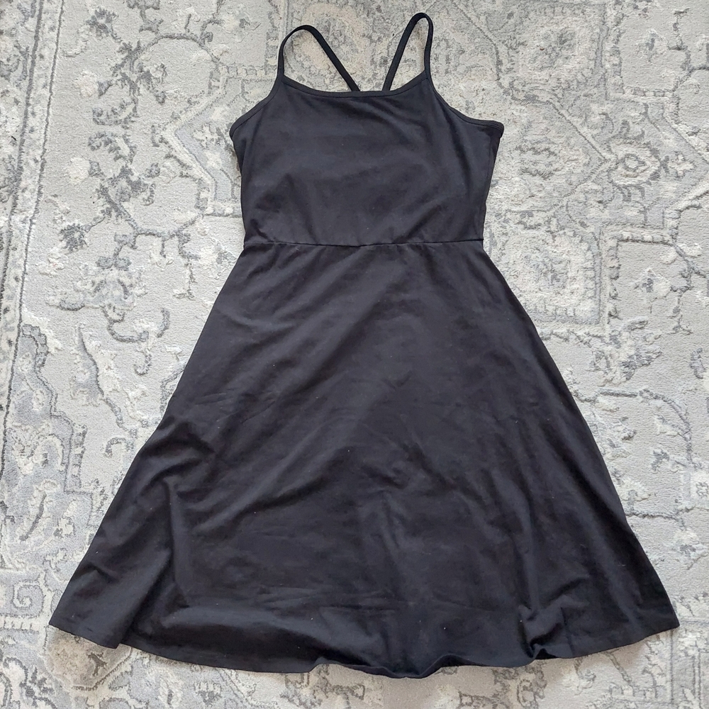 Pact Black Cotton Dress